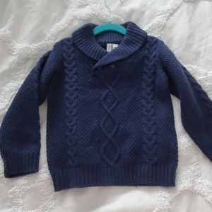 NWT Janie and Jack Navy Shawl Collar Sweater 3T